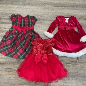 3T Christmas/Holiday dresses bundle
